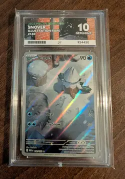 Snover 140/132 Full Art Mega Evolution Card Pokemon TCG ACE 10 Perfect Subgrades - Image 1