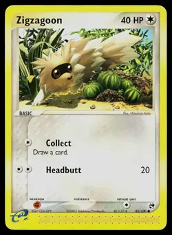 Pokemon Card Sandstorm Zigzagoon 85/100 Common - Image 1