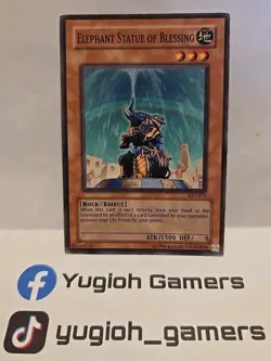YUGIOH ELEPHANT STATUE OF BLESSING AST COMMON UNLIMITED LIGHT PLAYED - Image 1