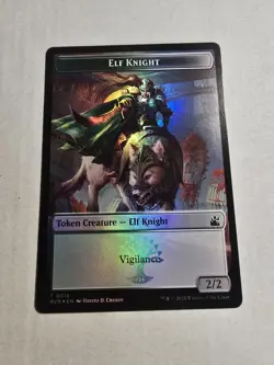 Elf Knight Voja Double-Sided Token Ravnica Remastered Foil - Image 1
