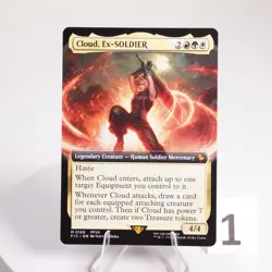 Cloud, Ex-SOLDIER Extended Art 168 Regular MTG Final Fantasy FIC NM - Image 2