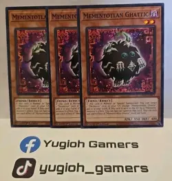 YUGIOH MEMENTOTLAN GHATTIC X3 COMMON PHNI LIGHT PLAYED - Image 1