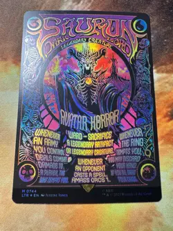 MTG Magic the Gathering Sauron, the Dark Lord Borderless Poster Foil LoTR Mint - Image 2