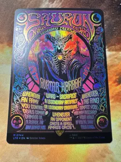 MTG Magic the Gathering Sauron, the Dark Lord Borderless Poster Foil LoTR Mint - Image 3