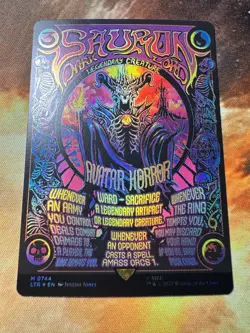 MTG Magic the Gathering Sauron, the Dark Lord Borderless Poster Foil LoTR Mint - Image 5