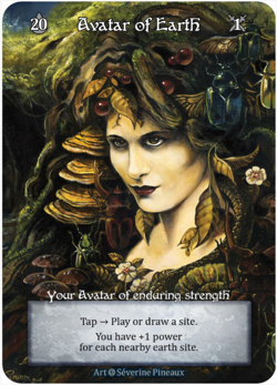 Avatar of Earth FOIL - Sorcery Contested Realm - Alpha Edition - Image 2