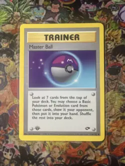 Master Ball 116/132 Gym Challenge 1st Edition Pokemon NM - Image 1