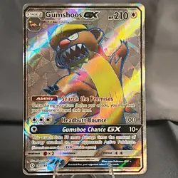 Pokemon Gumshoos GX Ultra Rare Full Art Holo 145/149 SM Base Set 2017 NM - Image 1