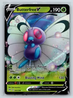 Butterfree V 001/189 Holo V Rare Darkness Ablaze Pokemon Holo Near Mint - Image 1