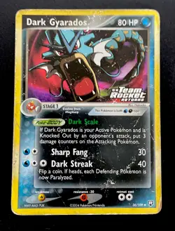 Pokemon TCG Dark Gyarados EX Team Rocket Returns Rare 36/109 Regular 80 HP - Image 1