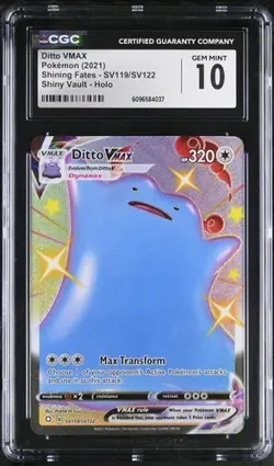 CGC Gem Mint 10: 2021 Shiny Ditto VMAX Pokemon Shining Fates SV119/SV122 - Image 1