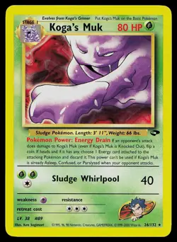 Pokemon Card - Koga's Muk Gym Challenge 26/132 Rare - Image 1
