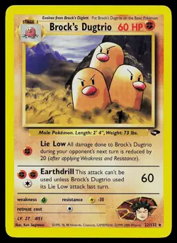 Pokemon Card - Brock's Dugtrio Gym Challenge 22/132 Rare - Image 1