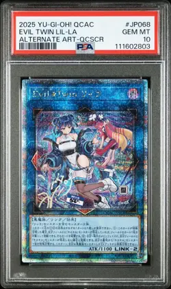 YuGiOh Evil Twin Lil La PSA10 25th Secret Alt Art Japanese Promo Card - Image 1