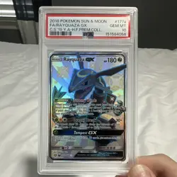 Pokemon TCG Rayquaza GX PSA 10 Full Art Holo 177A/168 2018 Sun & Moon - Image 1