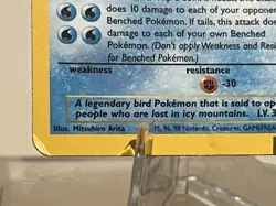1999 Pokemon Articuno 2/62 Fossil Holo - Image 5