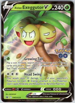 Alolan Exeggutor V SWSH225 Holo Promo Sword & Shield Promo Pokemon NM - Image 1