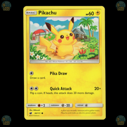 Pikachu 30/111 Common SM - Crimson Invasion LP - NM Pokemon TCG - Image 1