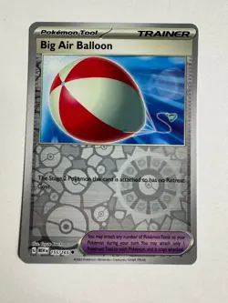 Big Air Balloon 155/165 Uncommon 151 Pokemon Reverse Holo Near Mint - Image 1