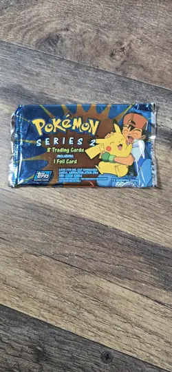 Topps 2000 Pokemon TV Animation Ed. Series 2 Booster Pack Ash & Pikachu SEALED - Image 1
