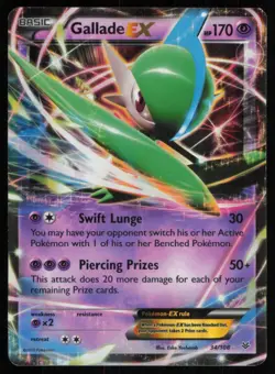 2015 XY - Roaring Skies Gallade-EX HP Basic/Rare Holo EX #34 - Image 1