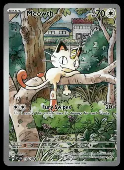 MEOWTH 106/094 ILLUSTRATION RARE PHANTASMAL FLAMES POKEMON NM/M - Image 1