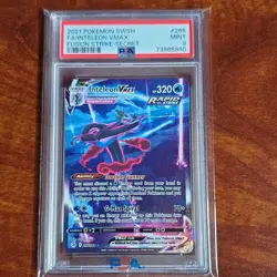 Pokemon TCG Inteleon VMAX 266/264 Fusion Strike Alt Art Secret Holo PSA 9 - Image 1