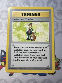 Pokemon Trader 77/102 Rare Base Set Pokemon Shadowless MP - Image 1
