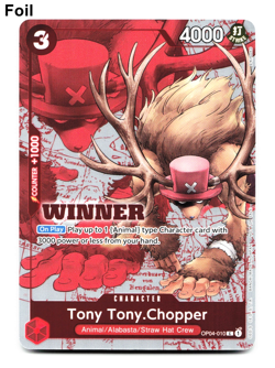 Tony Tony Chopper OP04-010 Winner Pack 2024 Promotion Card - ONE PIECE 🔥 - Image 1