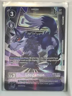 Digimon Card Game - Loogamon BT14-071 SR Alternate Art 👑 - Image 1