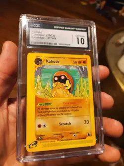 (POP 12) CGC 10 GEM MINT 2003 Pokemon Skyridge Kabuto 37/144 Card - Image 2