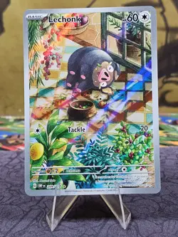 Pokemon TCG Lechonk 209/197 Obsidian Flames Illustration Rare Holo Card NM - Image 1