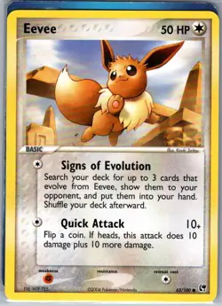 Eevee 63/100 Non Holo EX Battle Stadium - Pokemon Card - LP - Image 1