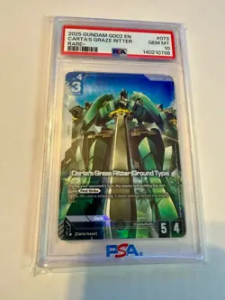 Carta's Graze Ritter (Ground Type) (R+) GD02-073 Gundam Card PSA 10 POP 2 - Image 1