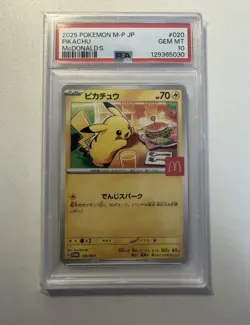 🔥PSA 10 Pikachu 020/M-P McDonald's Happy Set Promo 2025 Pokemon Card Japanese - Image 1