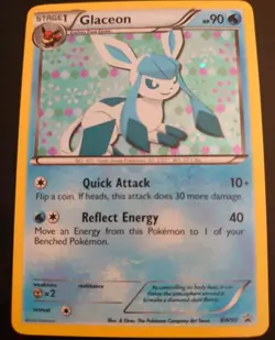 Pokemon 2013 Glaceon BW90 Black White Promo Ultra Rare Holo Card LP - Image 1