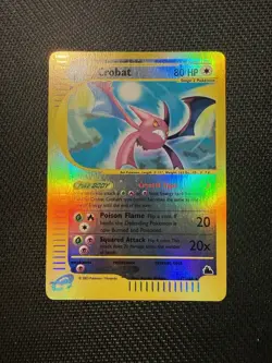 Pokemon Crystal Crobat Reverse Holo Card 147/144 Skyridge NM - Image 1