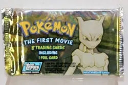 Pokemon The First Movie -8 Trading Cards, Including 1 Foil Card (Unopened Pack) - Image 1