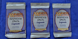 Three MTG - Magic The Gathering - Factory Sealed - Legends Booster Packs - Image 1