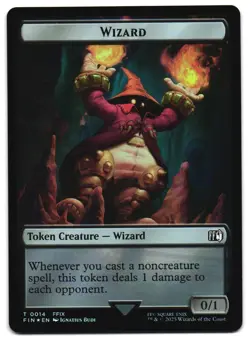 Hero (0002) // Wizard (0014) Double-Sided Token Foil 2 // 14 T FINAL FANTASY MTG - Image 2