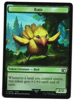 Bird (0016) // Wizard (0014) Double-Sided Token Foil 16 // 14 T FINAL FANTASY MT - Image 1
