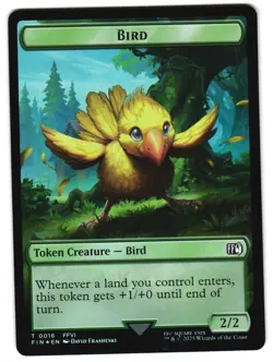 Bird (0016) // Wizard (0014) Double-Sided Token Foil 16 // 14 T FINAL FANTASY MT - Image 1