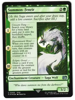 Summon: Fenrir Foil 203 U FINAL FANTASY MTG - Image 1