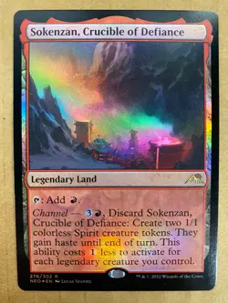 MTG 1x FOIL Sokenzan, Crucible of Defiance 276 Kamigawa Neon Dynasty Magic x1 NM - Image 1