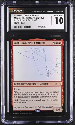 LATHLISS, DRAGON QUEEN Secret Lair Foil Extra Life CGC 10 MTG [Nostalgium] - Image 1