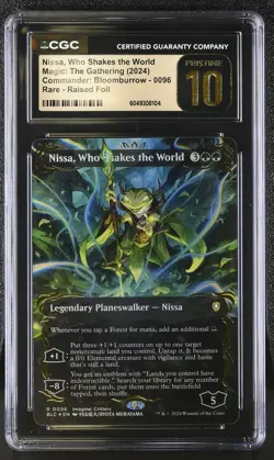 NISSA, WHO SHAKES THE WORLD Bloomburrow Raised Foil Rare CGC Pristine 10 MTG - Image 1