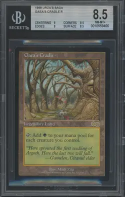 GAEA'S CRADLE Urza's Saga Rare Reserved List BGS 8.5 Vintage MTG [Nostalgium] - Image 1