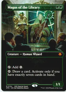 Magus of the Library (Borderless) 154 Mythic Special Guests Near Mint - Image 2