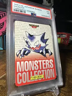 1996 POKEMON JAPANESE BANDAI CARDDASS VENDING 93 HAUNTER PSA 7 - Image 3