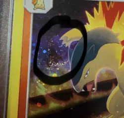 2019 Pokemon TCG Typhlosion Black Star Promo Cosmos Holo SM185 Sun & Moon SWIRL - Image 2